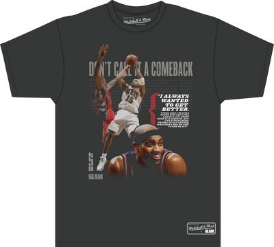 Mitchell & Ness Vince Carter New Jersey Nets Charcoal Don't Call It A Comeback Slam T-Shirt
