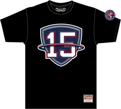 Mitchell & Ness Vince Carter New Jersey Nets Black Retirement Stamp T-Shirt