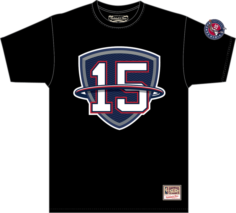 Mitchell & Ness Vince Carter New Jersey Nets Black Retirement Stamp T-Shirt
