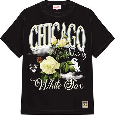 Mitchell & Ness Chicago White Sox Black Floral Graphic T-Shirt