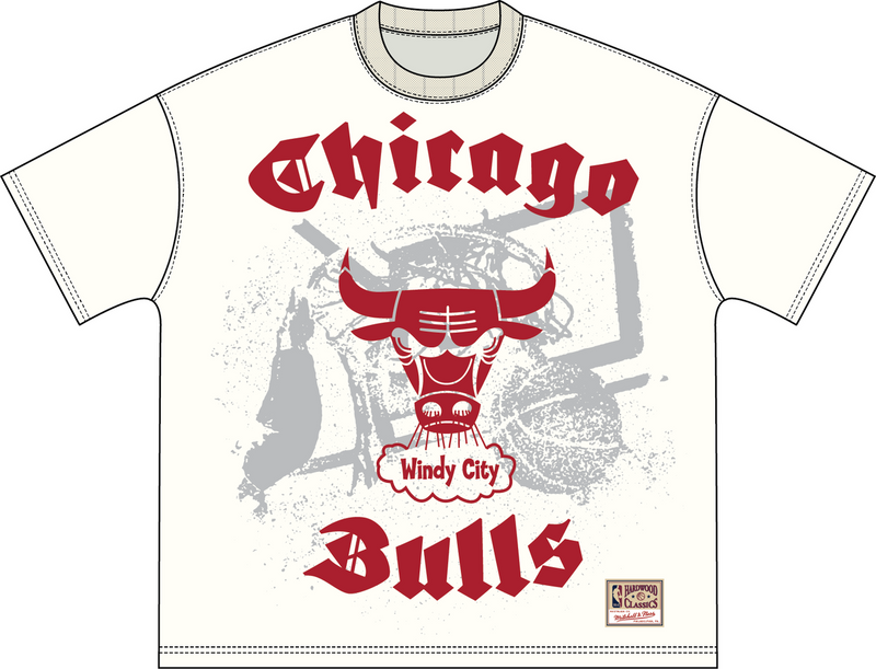 Mitchell & Ness Chicago Bulls Cream Chapters Graphic T-Shirt