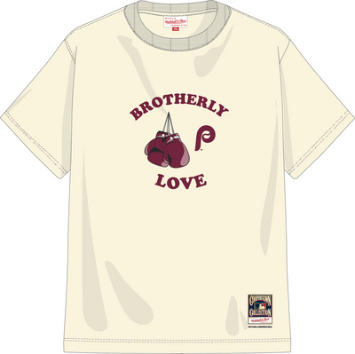 Mitchell & Ness Philadelphia Phillies Cream Small Logo Graphic T-Shirt