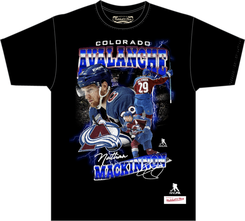 Mitchell & Ness Nathan MacKinnon Nathan MacKinnon Colorado Avalanche Black Player T-Shirt