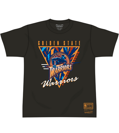 Mitchell & Ness Golden State Warriors Black Tri Logo T-Shirt