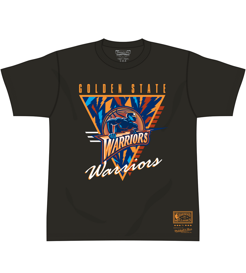 Mitchell & Ness Golden State Warriors Black Tri Logo T-Shirt