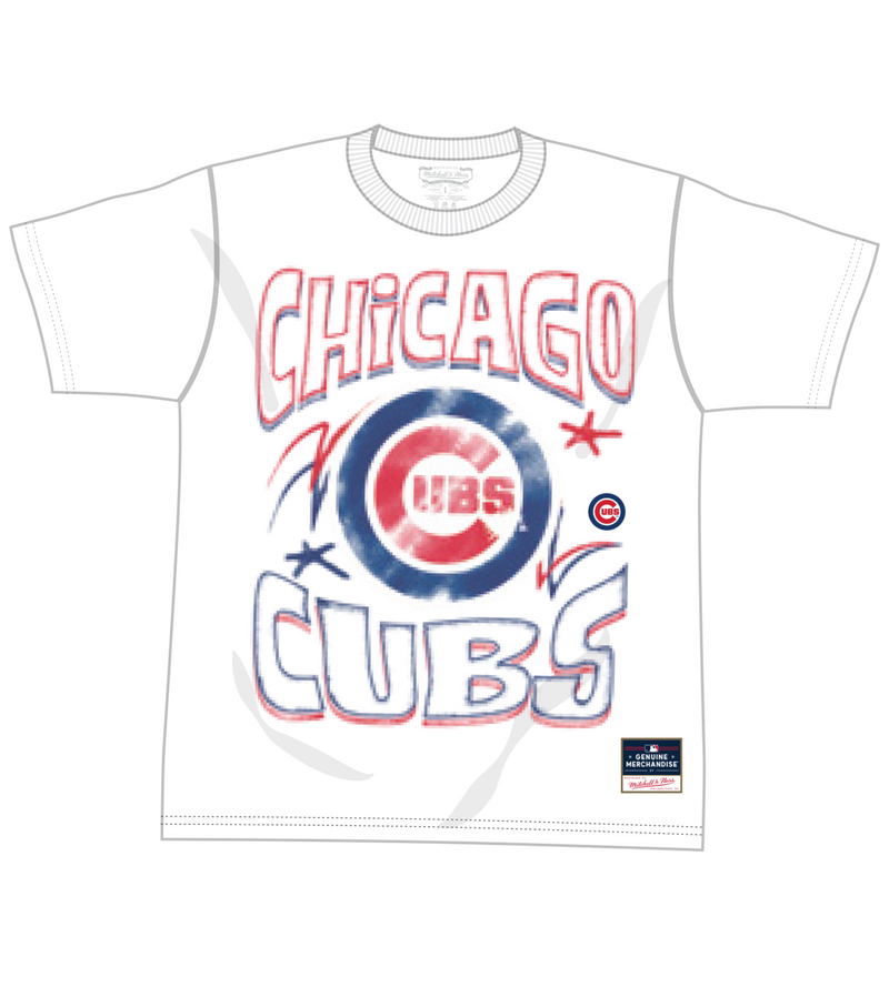 Mitchell & Ness Chicago Cubs White Team Outline Classic T-Shirt