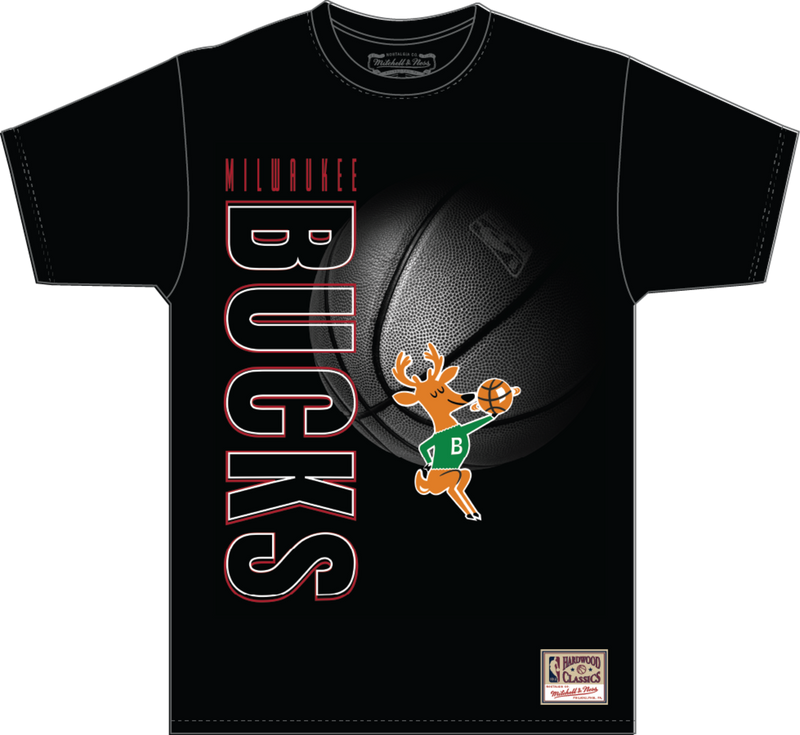 Mitchell & Ness Milwaukee Bucks Black Rebound T-Shirt