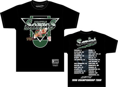 Mitchell & Ness Seattle Supersonics Black Rock on Tour T-Shirt