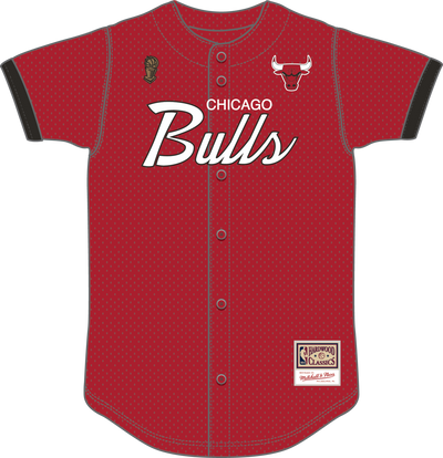 Mitchell & Ness Chicago Bulls Scarlet Team Color Head Coach Mesh Button Front Top