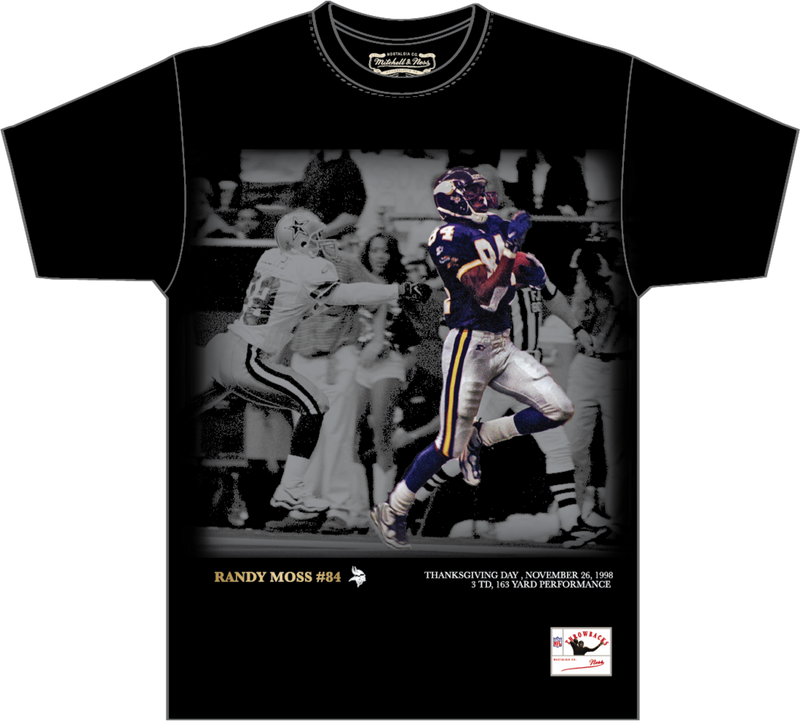 Mitchell & Ness Randy Moss Minnesota Vikings Black Moments T-Shirt