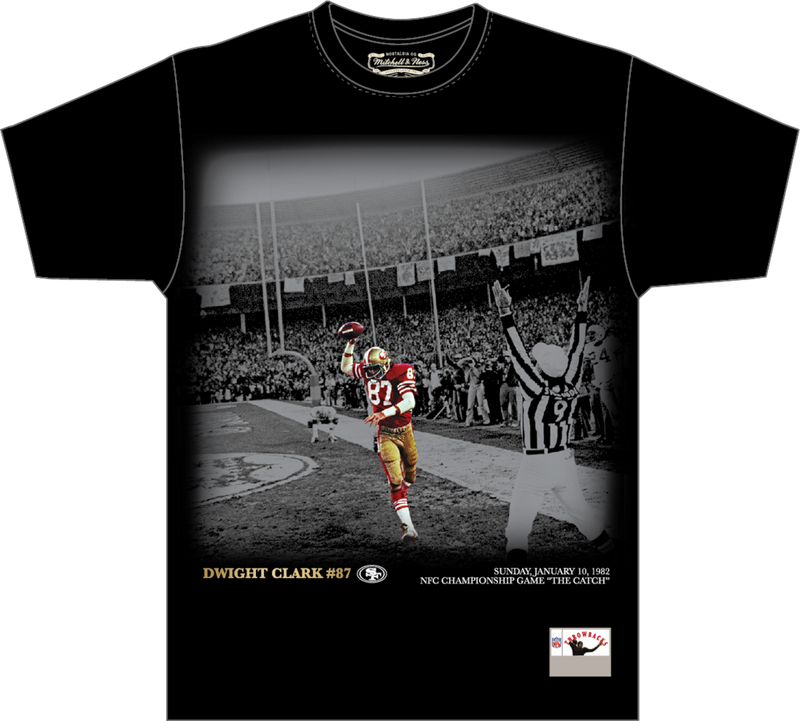 Mitchell & Ness Dwight Clark San Francisco 49ers Black Moments T-Shirt