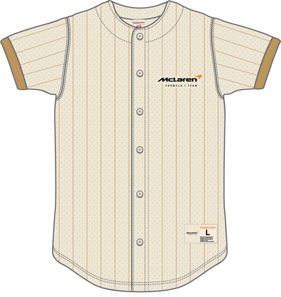 Mitchell & Ness Cream Mclaren Formula 1 Lv Gp Mesh Button Front Top Mitchell & Ness