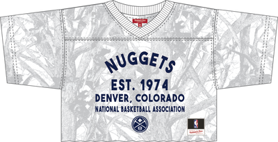 Mitchell & Ness Women's Denver Nuggets Camo Grey Ghosted Crop Halftime Jersey