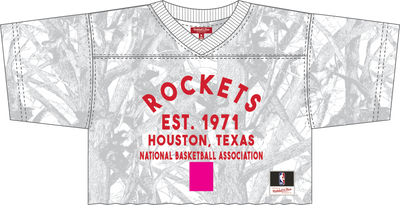 Mitchell & Ness Women's Houston Rockets Camo Grey Ghosted Crop Halftime Jersey