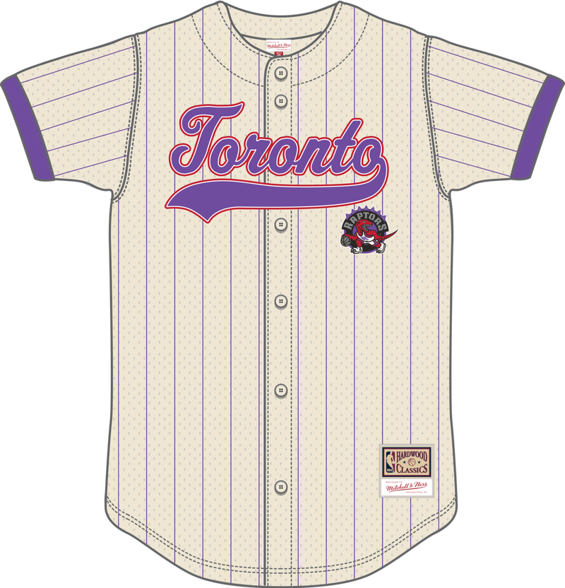 Mitchell & Ness Vince Carter Vince Carter Toronto Raptors Cream N&n Mesh Button Front