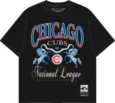Mitchell & Ness Chicago Cubs Black Crest Classic T-Shirt