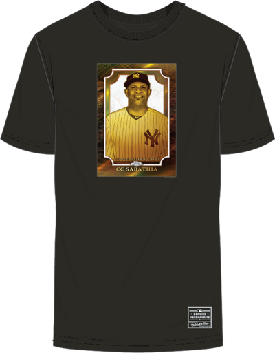 Mitchell & Ness Cc Sabathia New York Yankees Black Cooperstown Calls Arch T-Shirt