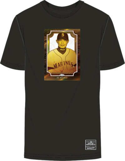 Mitchell & Ness Ichiro Suzuki Seattle Mariners Black Cooperstown Calls Arch T-Shirt
