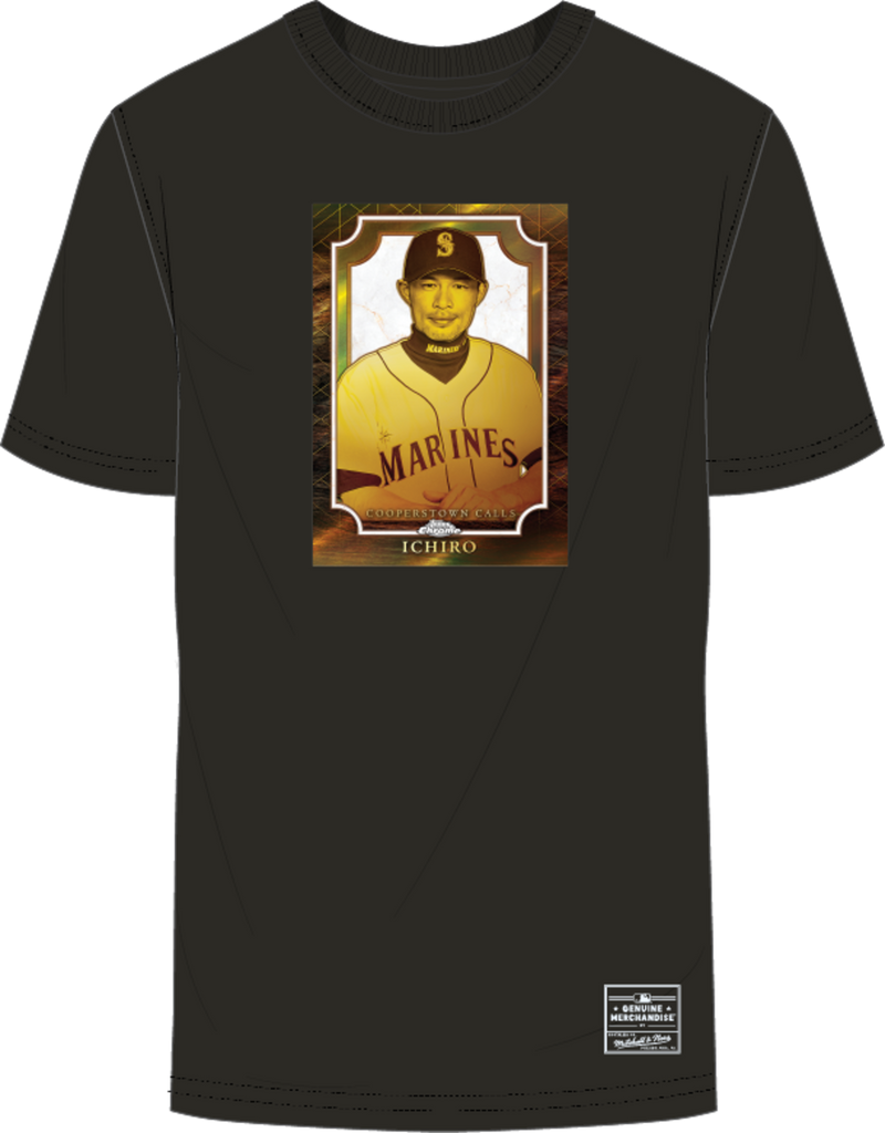 Mitchell & Ness Ichiro Suzuki Seattle Mariners Black Cooperstown Calls Arch T-Shirt