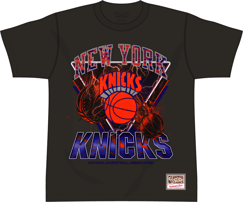 Mitchell & Ness New York Knicks Black Trigon Classic T-Shirt