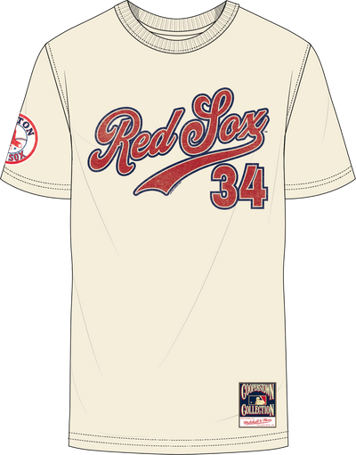 Mitchell & Ness David Ortiz Boston Red Sox Cream N&n Arch T-Shirt