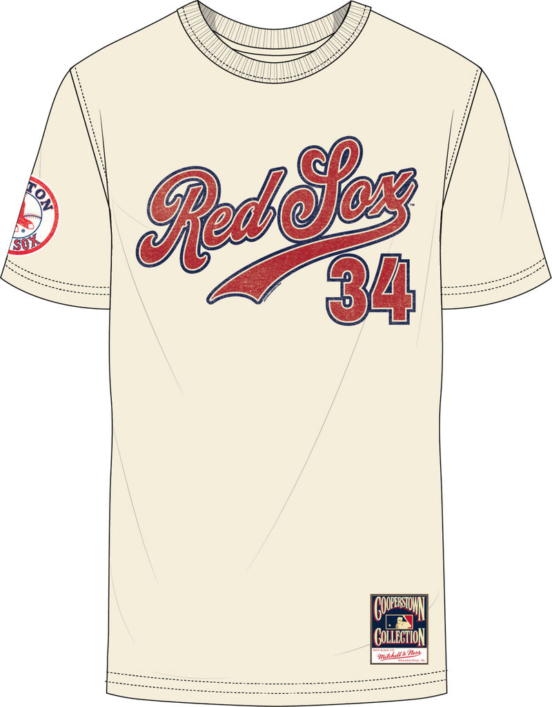 Mitchell & Ness David Ortiz Boston Red Sox Cream N&n Arch T-Shirt