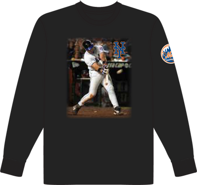 Mitchell & Ness Mike Piazza New York Mets Black Photo Long Sleeve T-Shirt