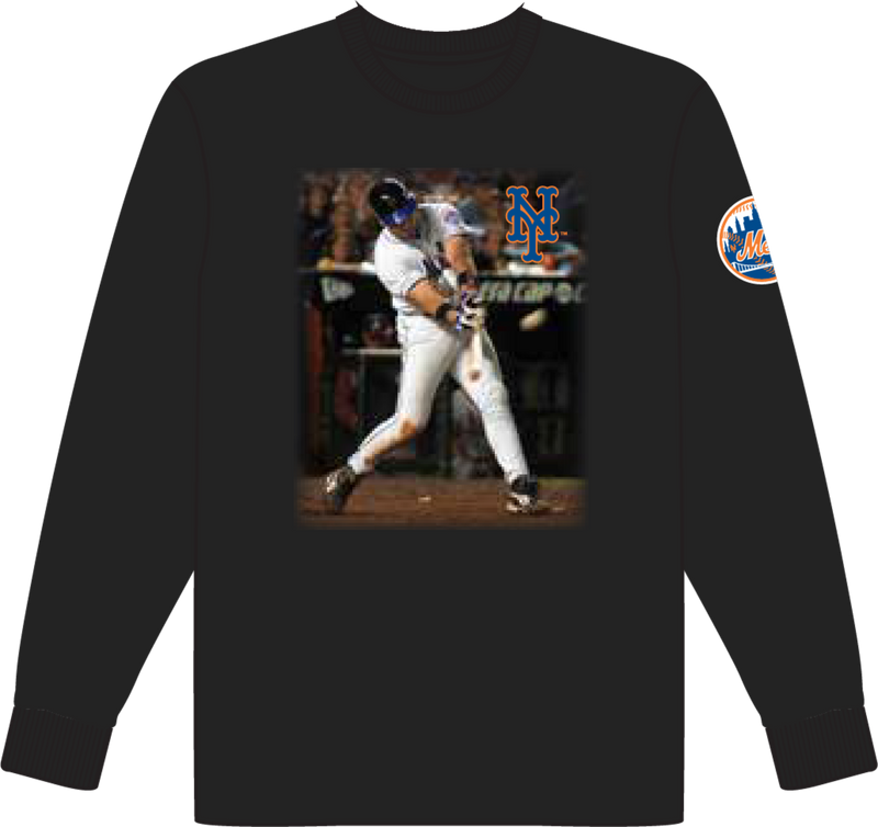 Mitchell & Ness Mike Piazza New York Mets Black Photo Long Sleeve T-Shirt