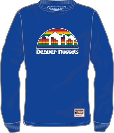 Mitchell & Ness Denver Nuggets Royal Classic Logo Long Sleeve T-Shirt