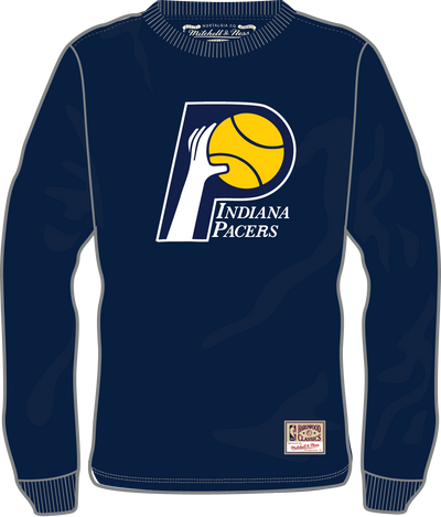 Mitchell & Ness Indiana Pacers Navy Classic Logo Long Sleeve T-Shirt