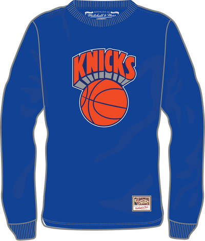 Mitchell & Ness New York Knicks Royal Classic Logo Long Sleeve T-Shirt