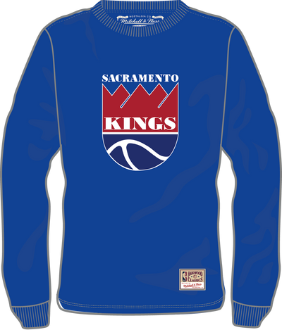 Mitchell & Ness Sacramento Kings Royal Classic Logo Long Sleeve T-Shirt