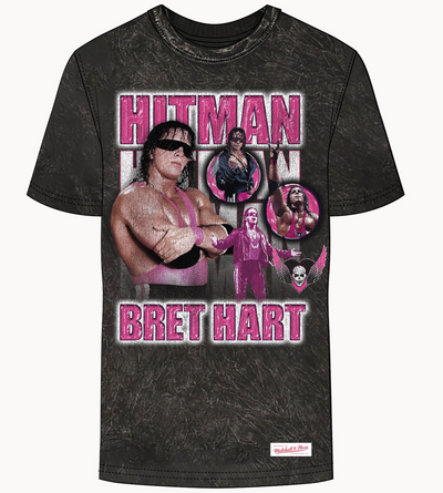 Bret Hitman Hart Mitchell & Ness Black Forever T-Shirt 'hitman'
