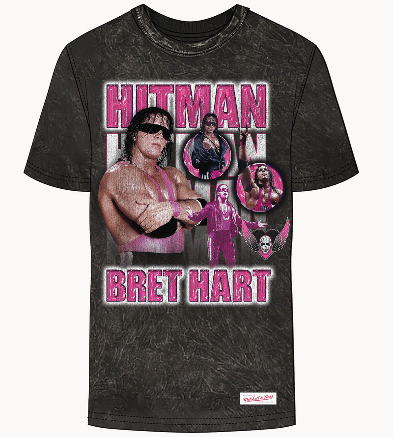 Bret Hitman Hart Mitchell & Ness Black Forever T-Shirt 'hitman'