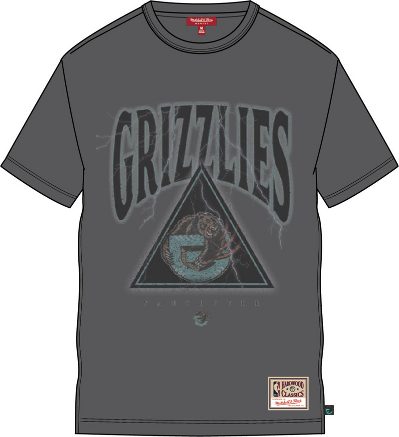Mitchell & Ness Women's Vancouver Grizzlies Grey Logo Boyfriend T-Shirt