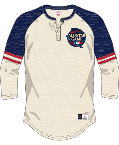 Mitchell & Ness MLB All-Star|MLB Merchandise Cream Current Logo Legendary Slub Henley