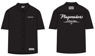 Mitchell & Ness Black M&N Button Up