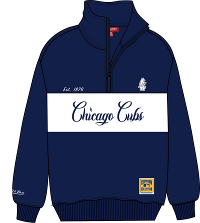 Mitchell & Ness Women's Chicago Cubs Blue Quarter Zip