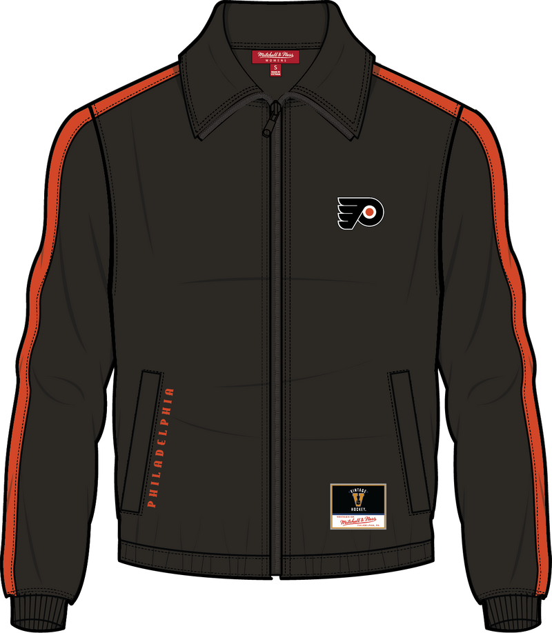 Mitchell & Ness Women's Philadelphia Flyers Black Nylon Jacket