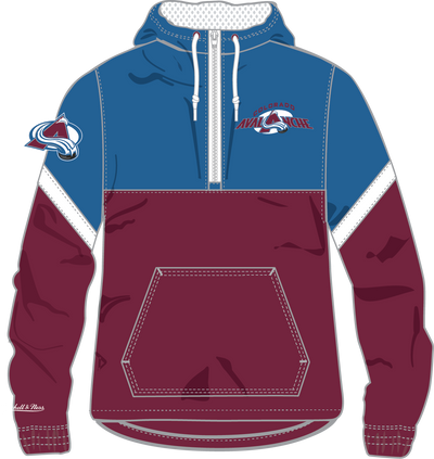 Mitchell & Ness Colorado Avalanche Cardinal Tie Breaker Lightweight Windbreaker Anorak Jacket