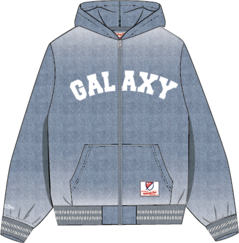 Mitchell & Ness LA Galaxy Blue Summer Breeze Denim Jacket
