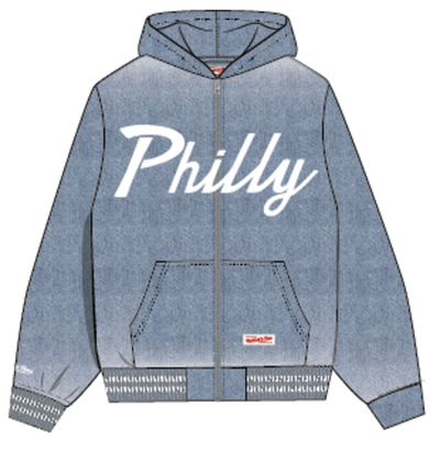 Mitchell & Ness Blue Summer Breeze Denim Jacket