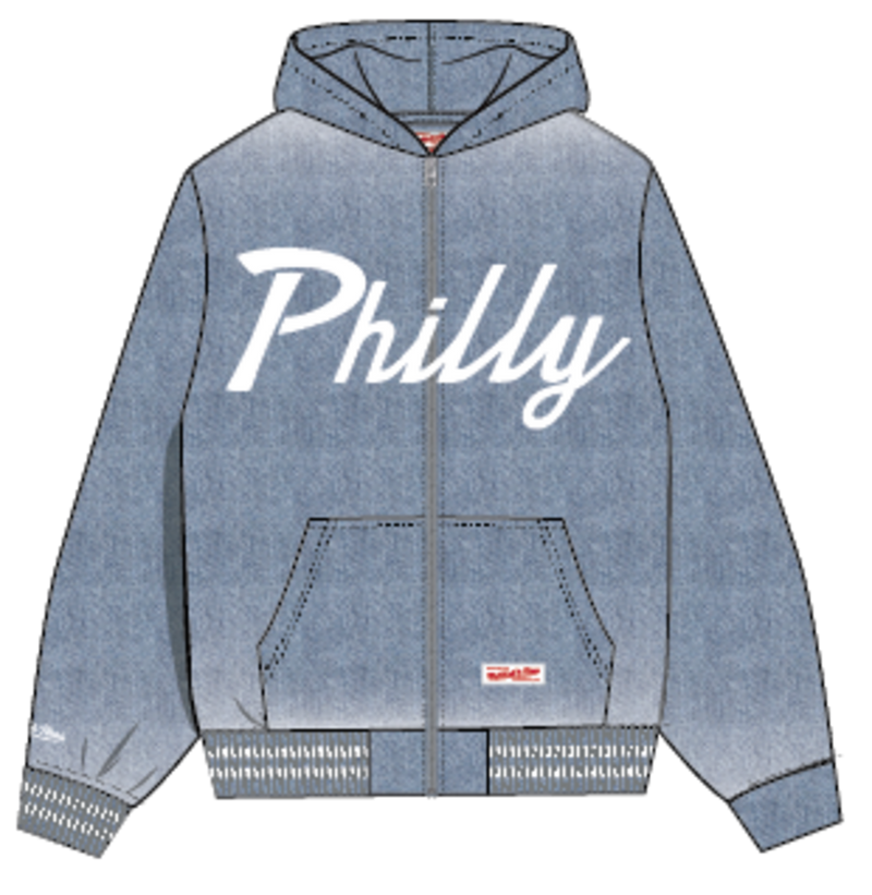 Mitchell & Ness Blue Summer Breeze Denim Jacket