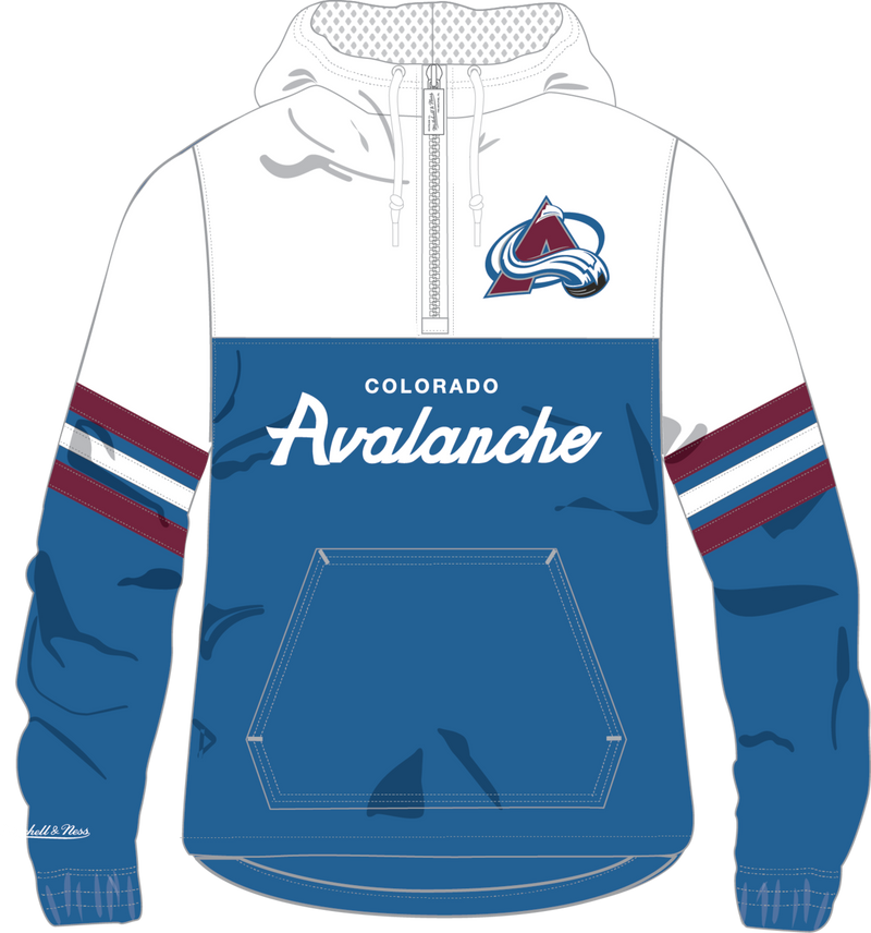 Mitchell & Ness Colorado Avalanche Detroit Blue Head Coach Lightweight Windbreaker Anorak