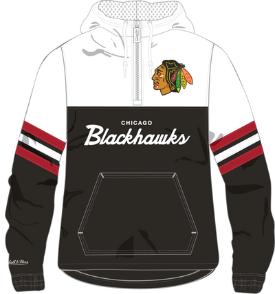 Mitchell & Ness Chicago Blackhawks Black Head Coach Lightweight Windbreaker Anorak