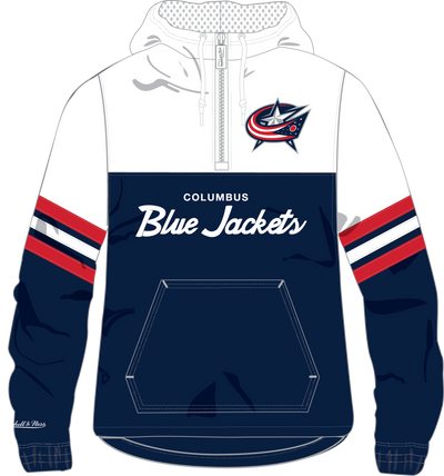 Mitchell & Ness Columbus Blue Jackets Navy Head Coach Lightweight Windbreaker Anorak