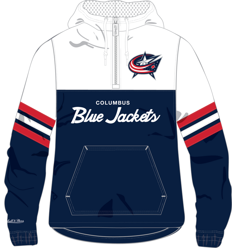 Mitchell & Ness Columbus Blue Jackets Navy Head Coach Lightweight Windbreaker Anorak