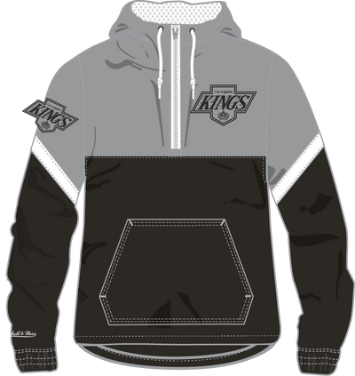 Mitchell & Ness Los Angeles Kings Black Tie Breaker Lightweight Windbreaker Anorak Jacket