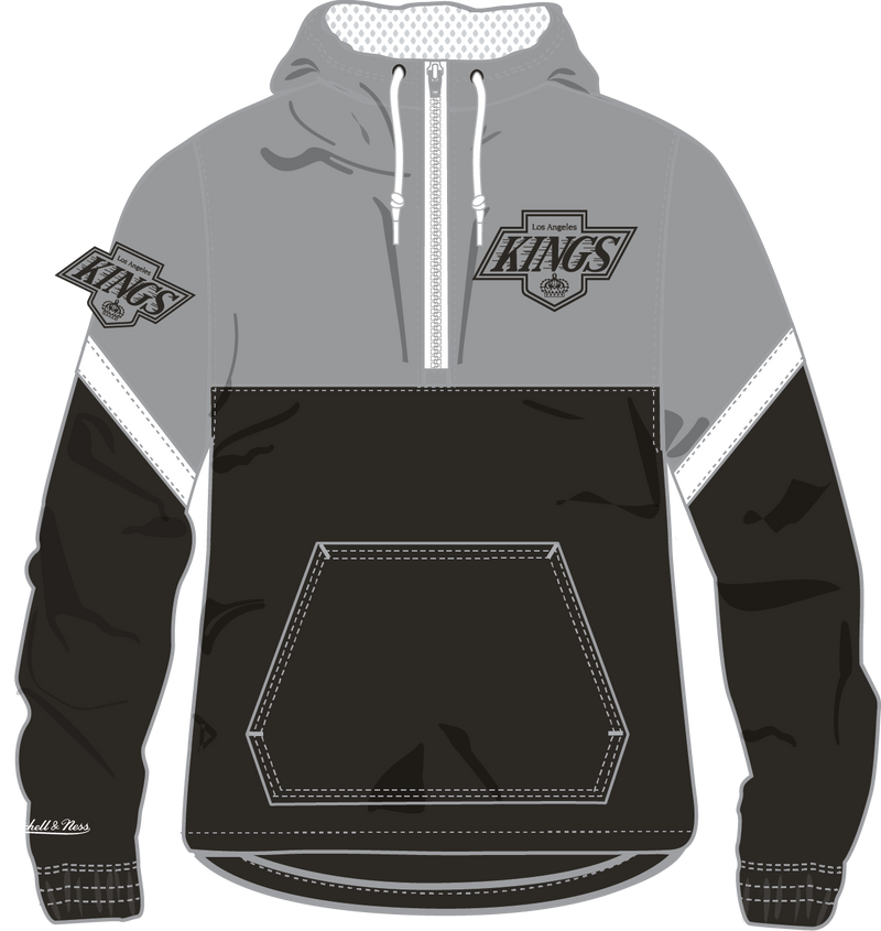 Mitchell & Ness Los Angeles Kings Black Tie Breaker Lightweight Windbreaker Anorak Jacket