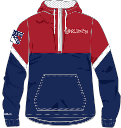 Mitchell & Ness New York Rangers Royal Tie Breaker Lightweight Windbreaker Anorak Jacket